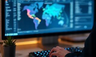 Image of logistics planning on a computer